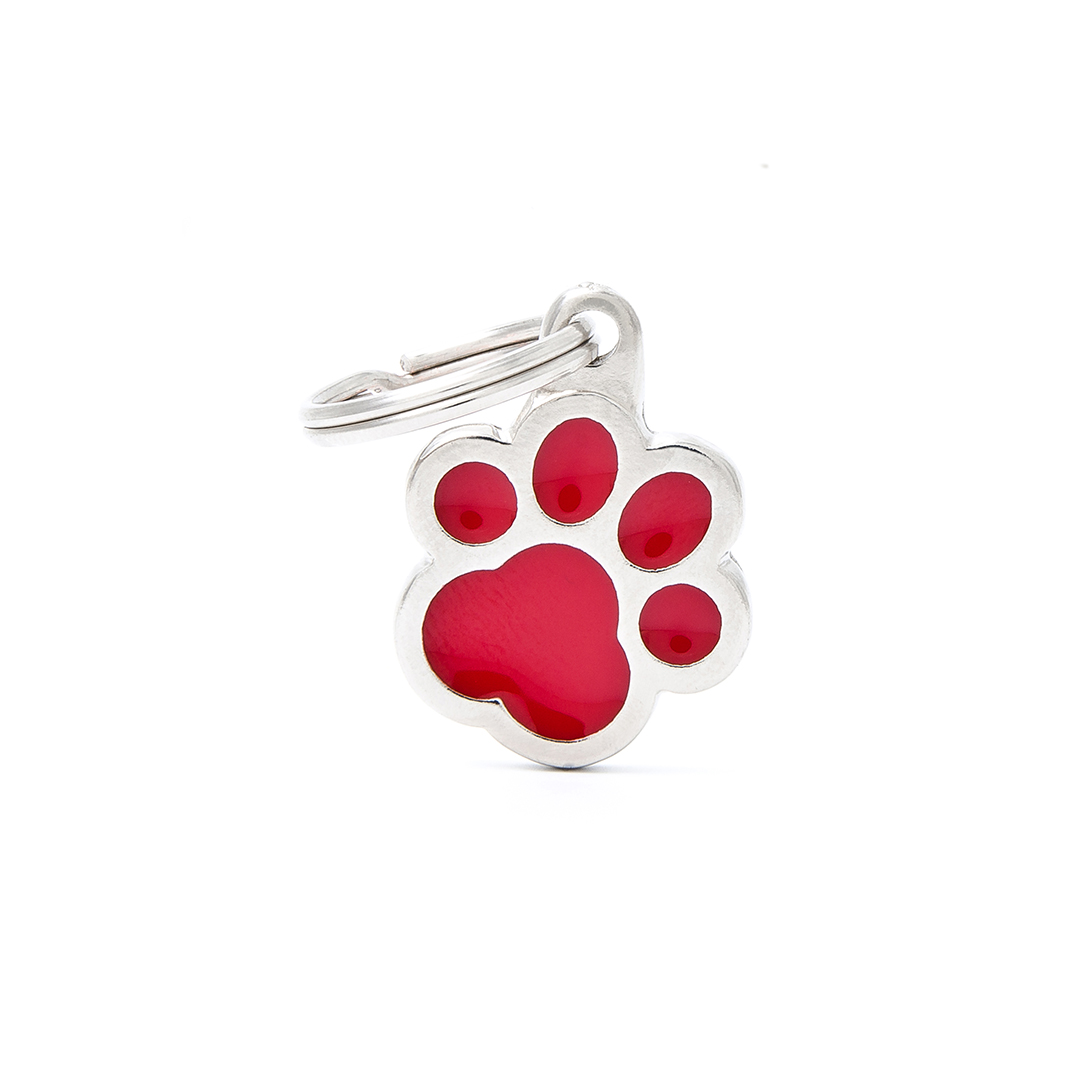 MyFamily Pawprint ID-Tag in rot