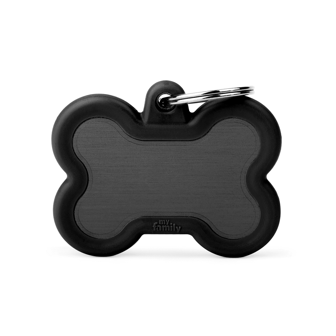 MyFamily Black Bone Alu ID-Tag in schwarz