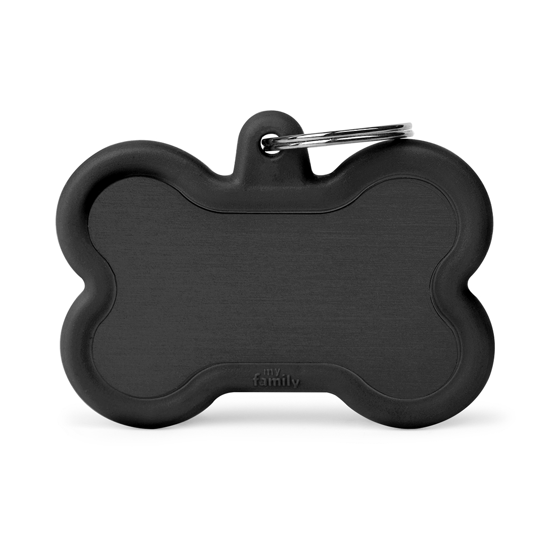 MyFamily Black Bone Alu ID-Tag in schwarz