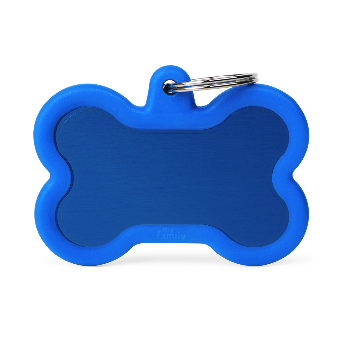 MyFamily Blue Bone Alu ID-Tag in blau