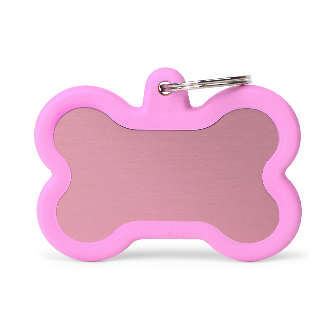 MyFamily Pink Bone Alu ID-Tag in pink