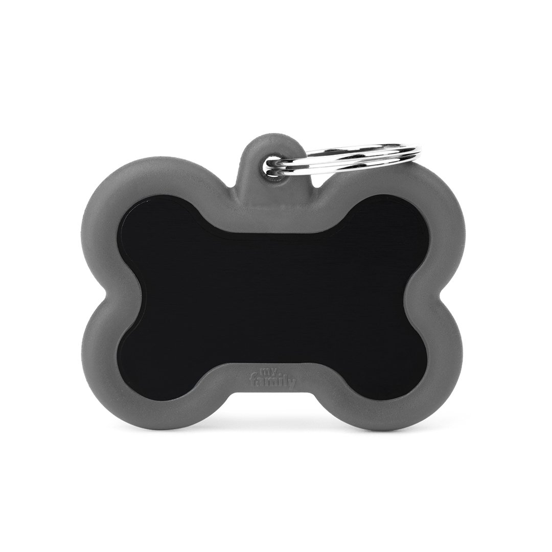 MyFamily Black Bone Alu ID-Tag in grau