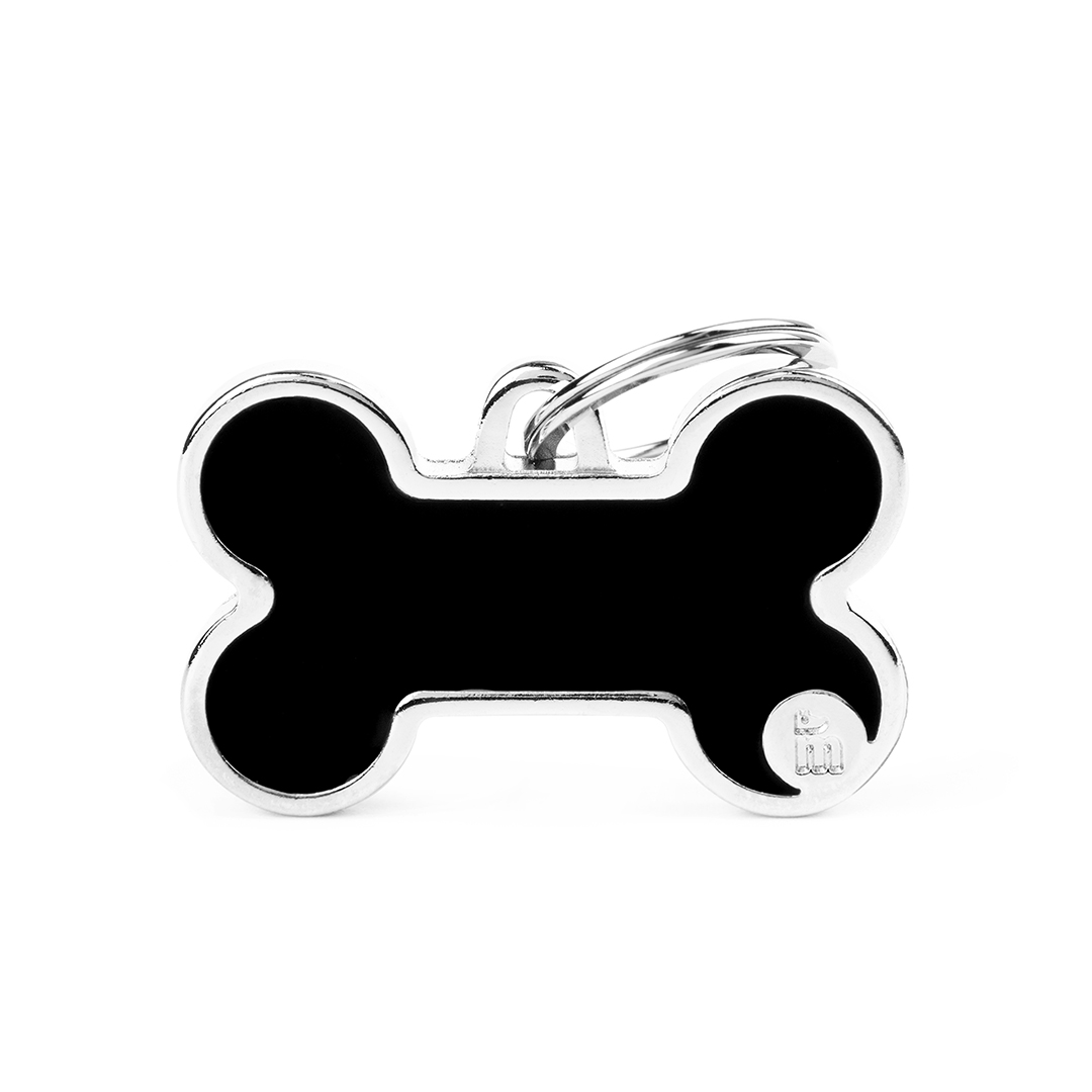 MyFamily Bone Logo ID-Tag in schwarz