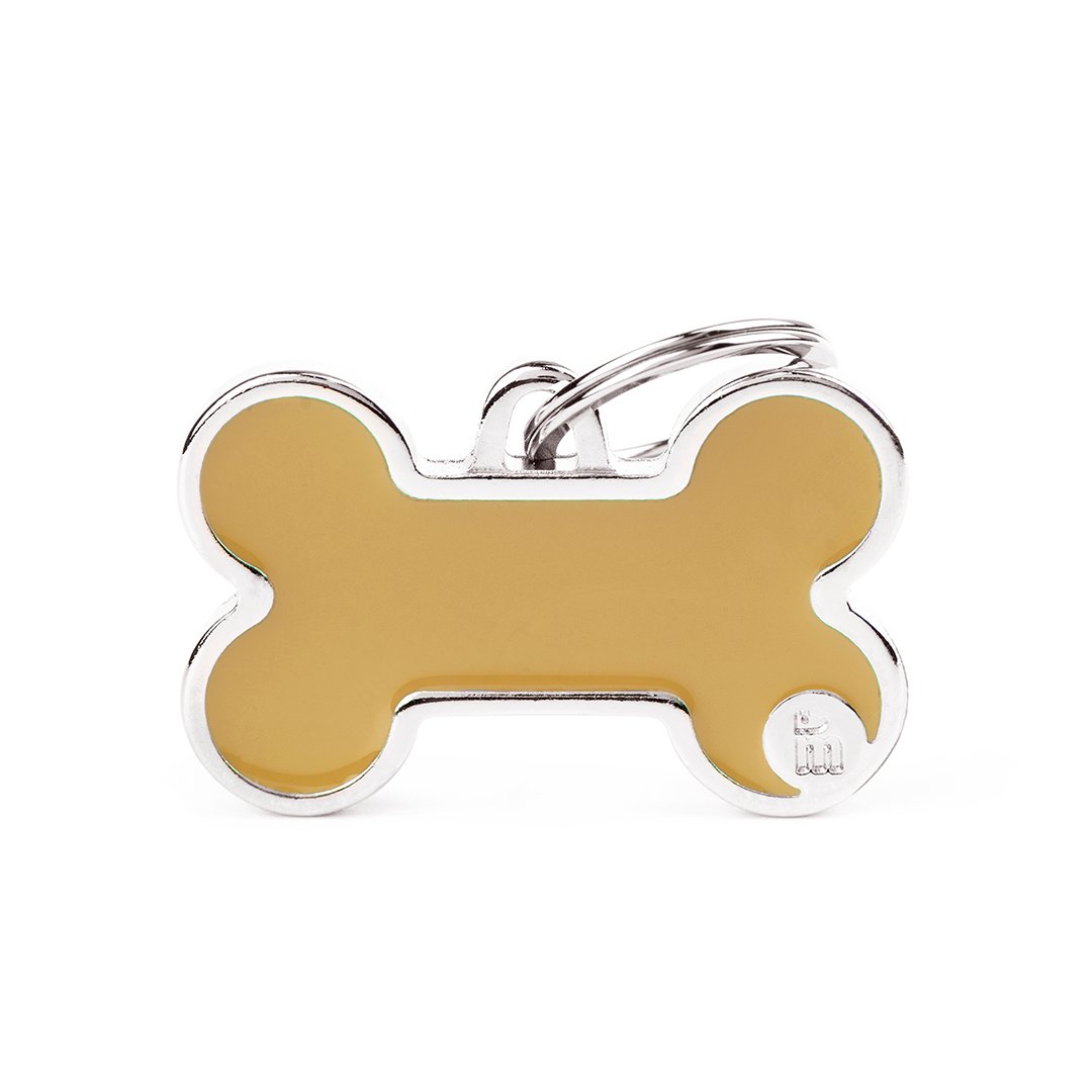 MyFamily Bone Logo ID-Tag in braun
