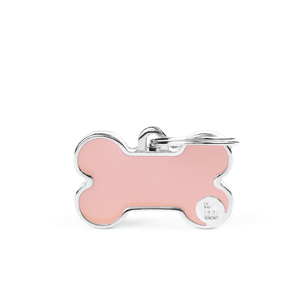 MyFamily Bone Logo ID-Tag in pink