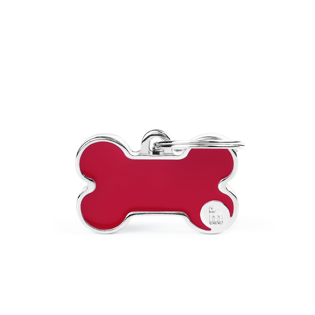 MyFamily Bone Logo ID-Tag in rot