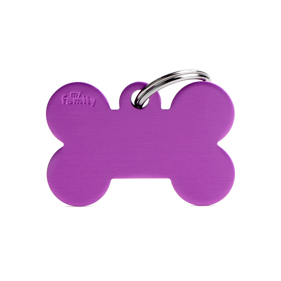 MyFamily Bone Aluminum ID-Tag in violett