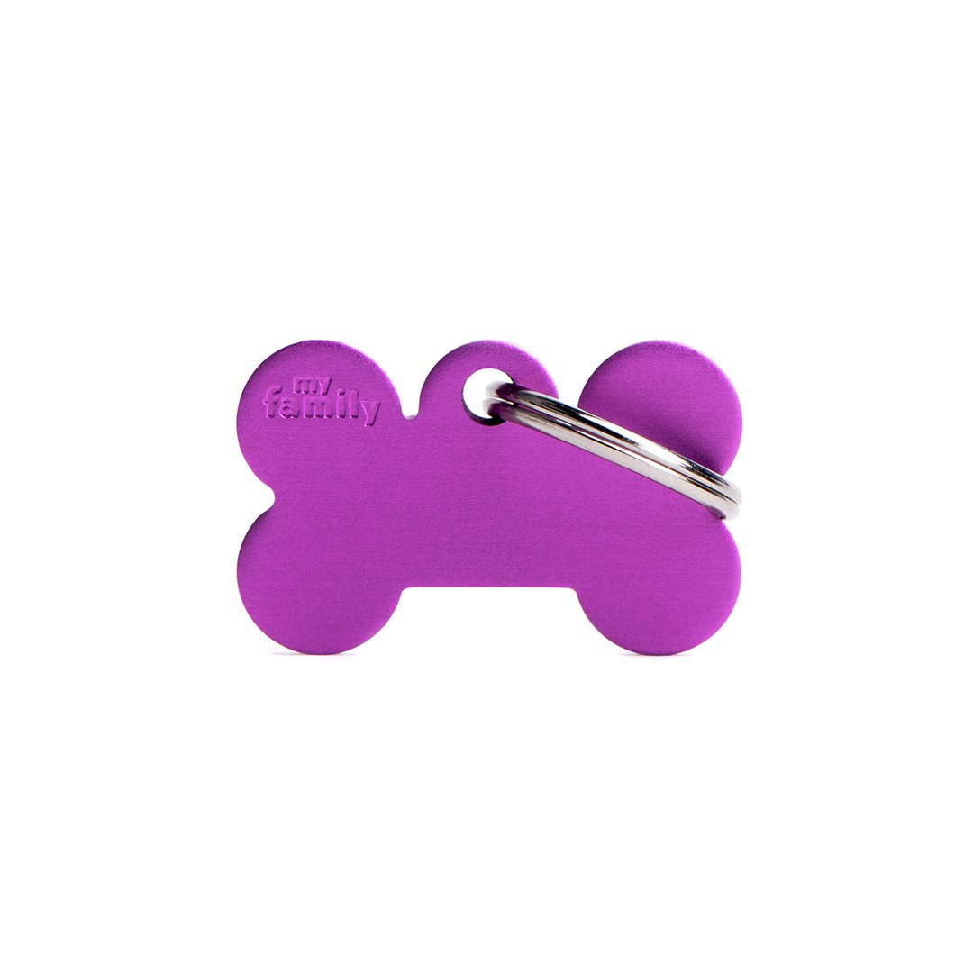 MyFamily Bone Aluminum ID-Tag in violett