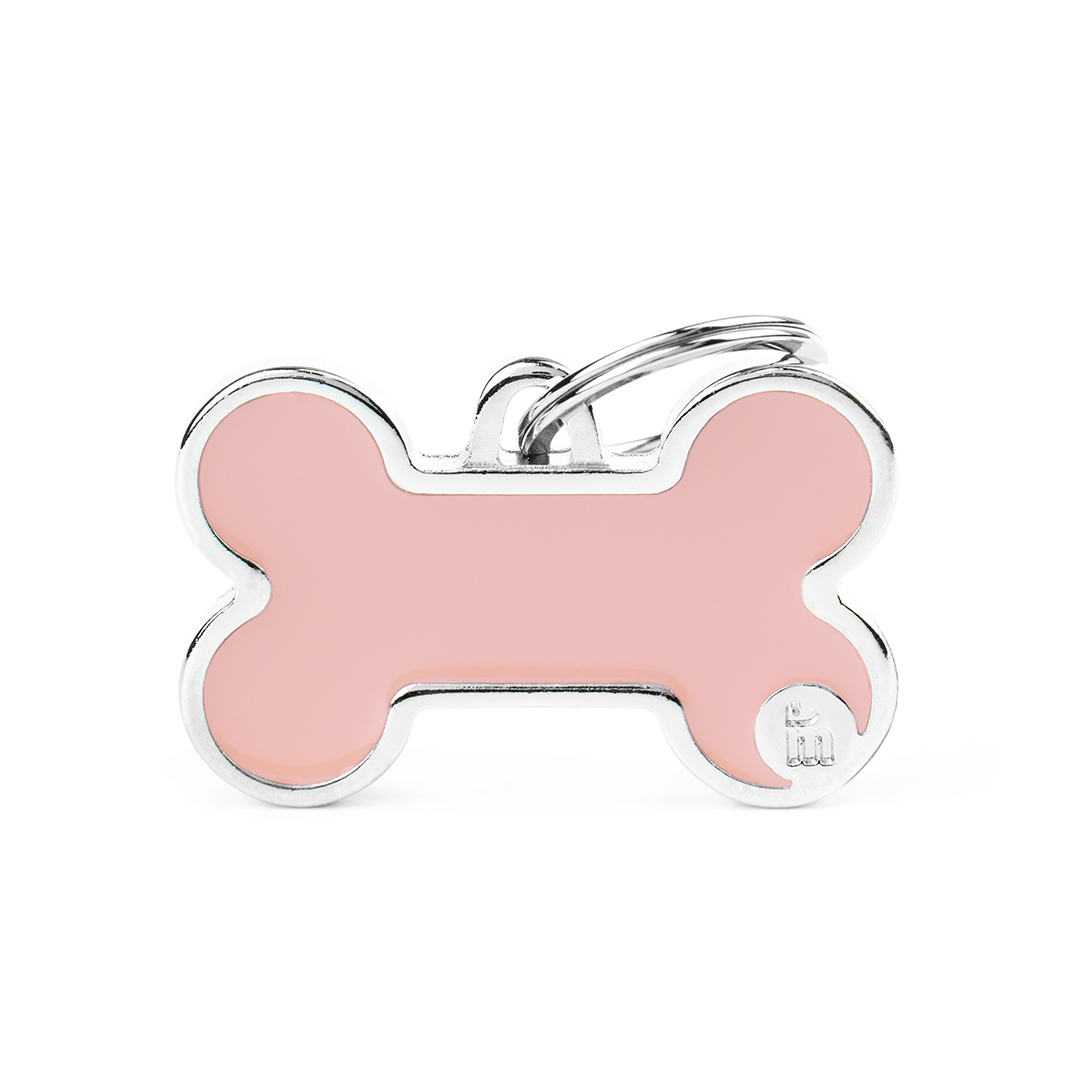 MyFamily Bone Logo ID-Tag in pink