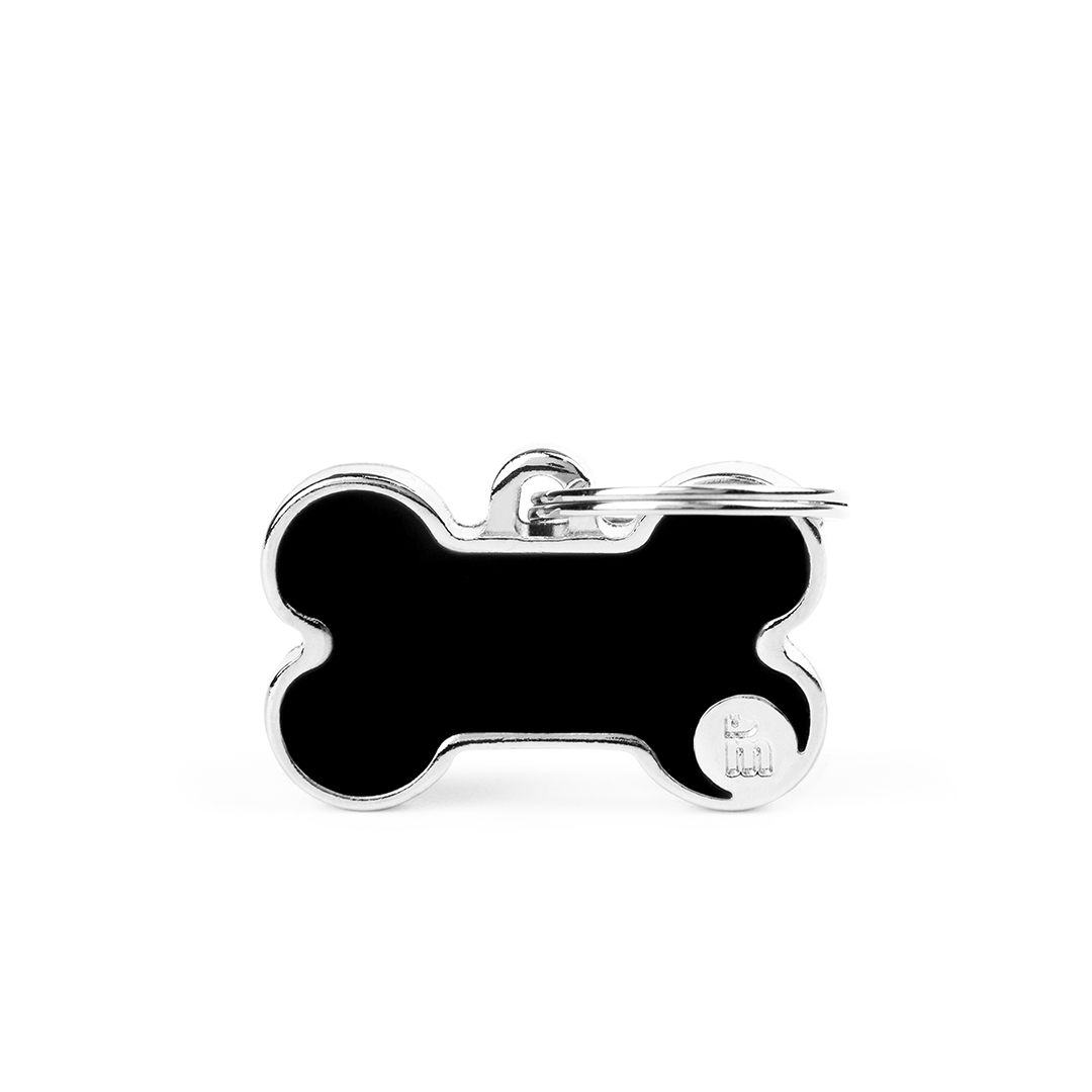 MyFamily Bone Logo ID-Tag in schwarz