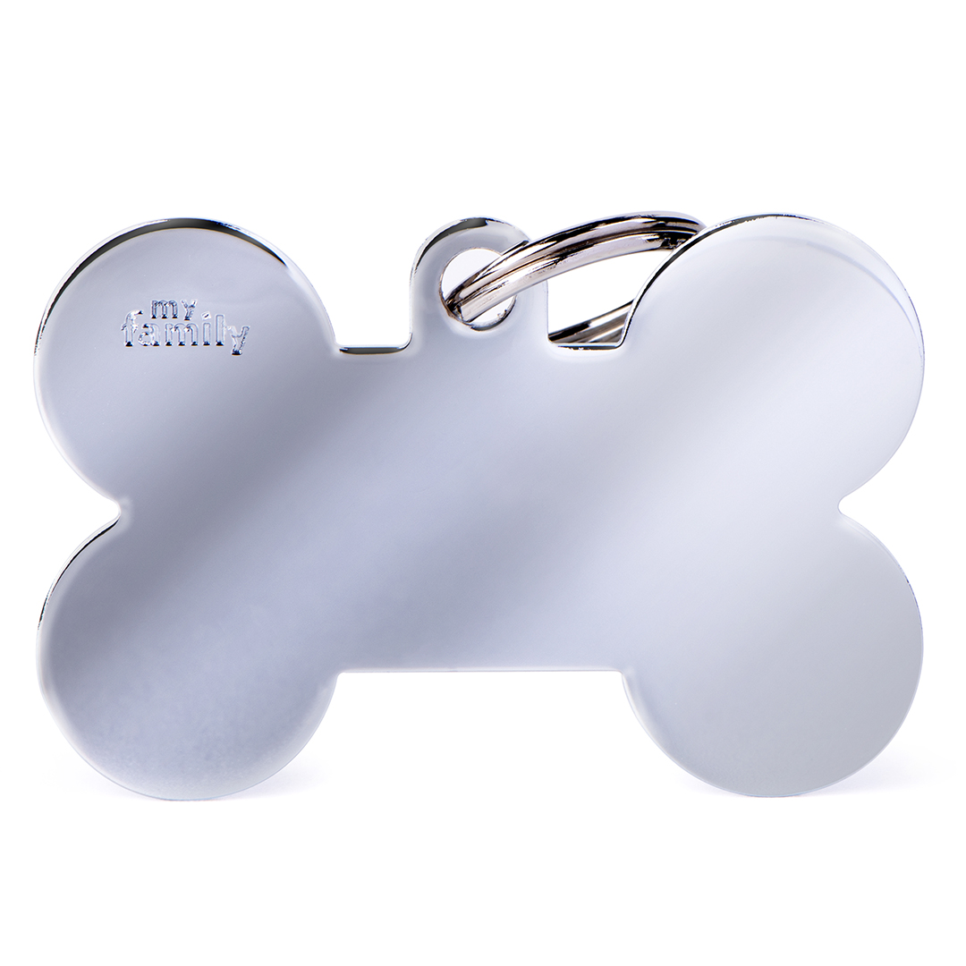 MyFamily Bone Chromed Brass ID-Tag