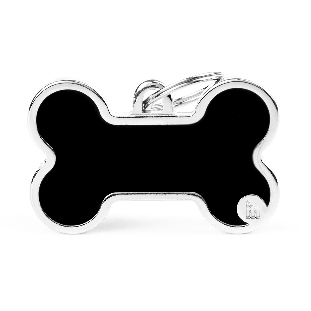 MyFamily Bone Logo ID-Tag in schwarz