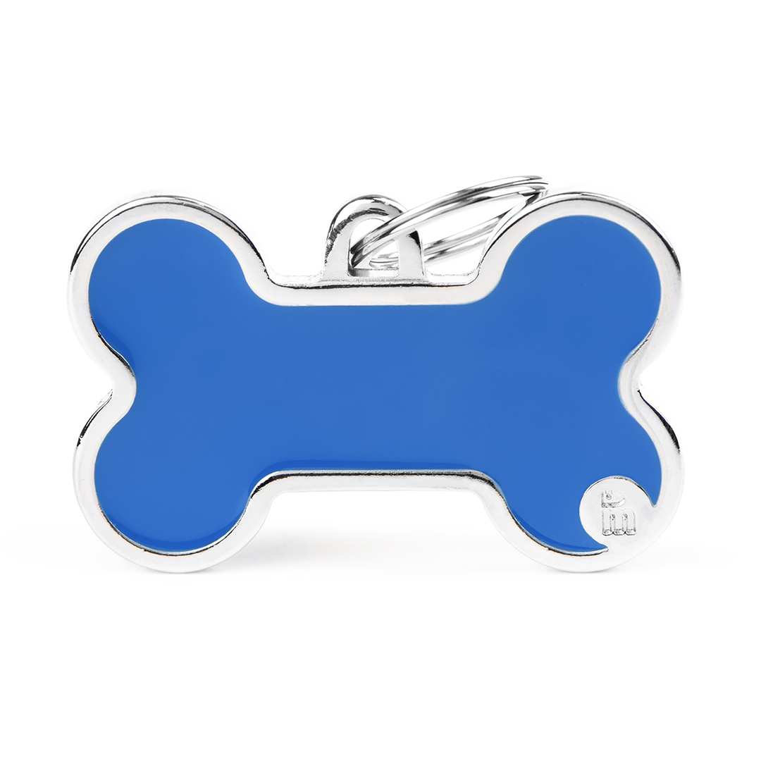 MyFamily Bone Logo ID-Tag in blau