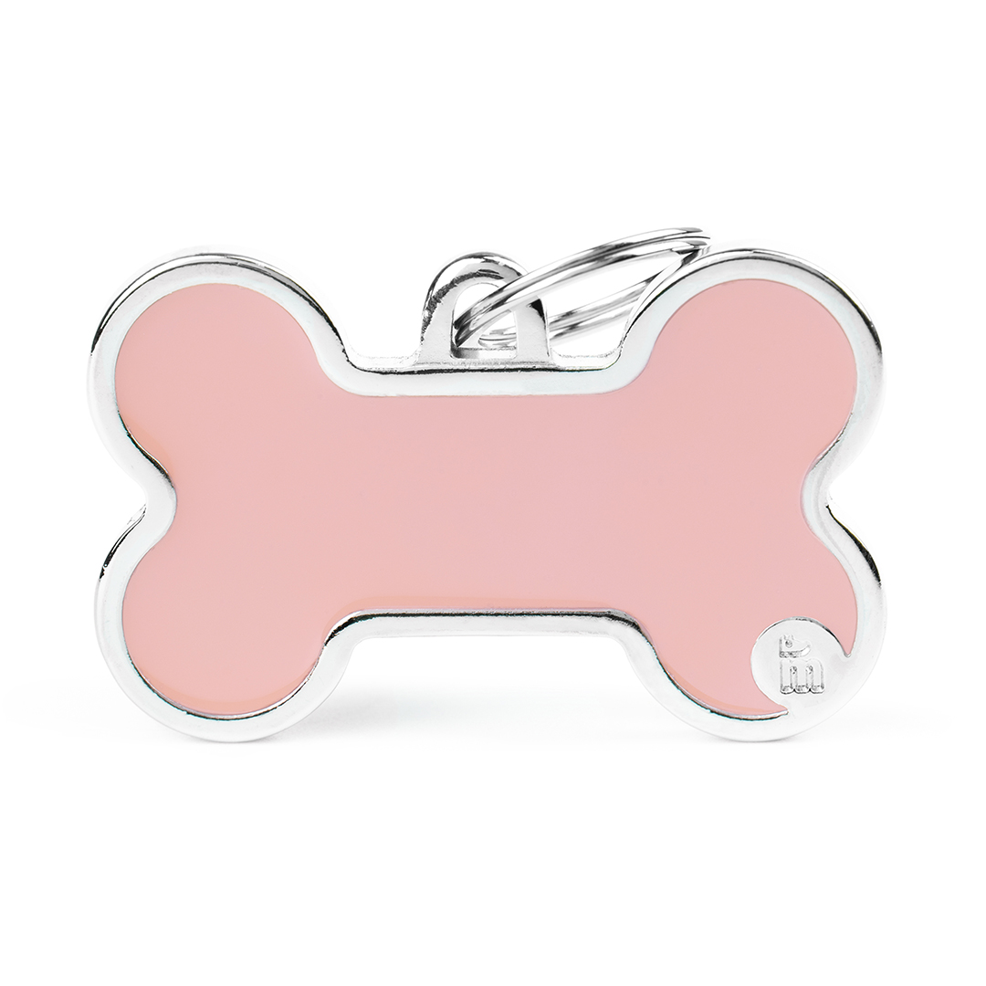 MyFamily Bone Logo ID-Tag in pink