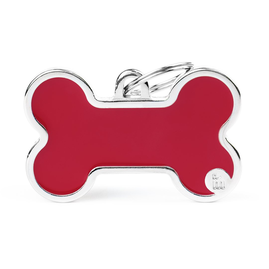 MyFamily Bone Logo ID-Tag in rot